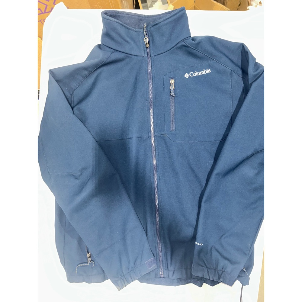 Columbia Mens Omni-Shield Softshell Jacket Navy Blue Full Zip XL WM6645